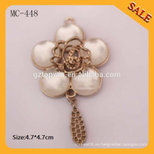 MC448 Flores forma diseño metal accesorios metal encanto para pulsera